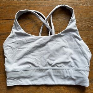 Lululemon White Crisscross Sports Bralette
